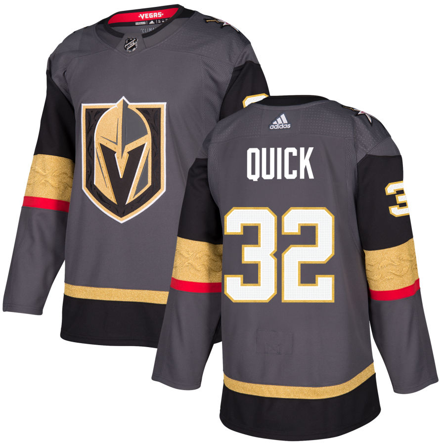 Men's Vegas Golden Knights #32 Jonathan Quick Gray Jersey Men's Vegas Golden Knights #32 Jonathan Quick Gray Jersey