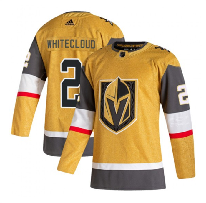 Men's Vegas Golden Knights #2 Zach Whitecloud Gold Stitched Jersey Men's Vegas Golden Knights #2 Zach Whitecloud Gold Stitched Jersey