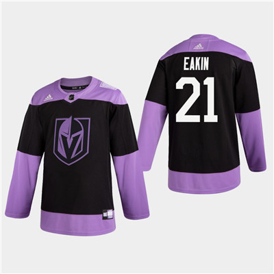 Men's Golden Knights #21 Cody Eakin Hockey Fights Cancer Practice Jersey Men's Golden Knights #21 Cody Eakin Hockey Fights Cancer Practice Jersey