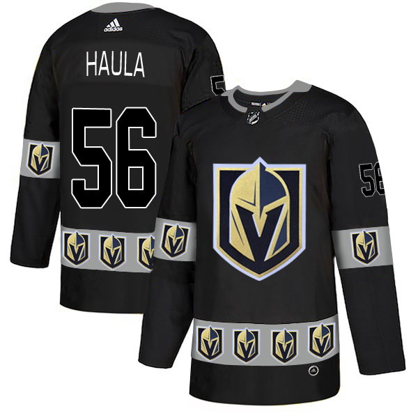 Vegas Golden Knights 56 Erik Haula Black Team Logos Fashion Adidas Jersey