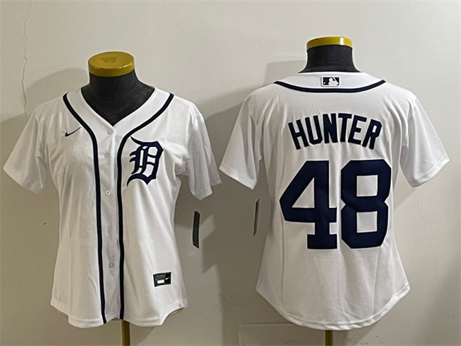 Women's Detroit Tigers #48 Brant Hurter White Cool Base Stitched Baseball Jersey(Run Small) Women's Detroit Tigers #48 Brant Hurter White Cool Base Stitched Baseball Jersey(Run Small)