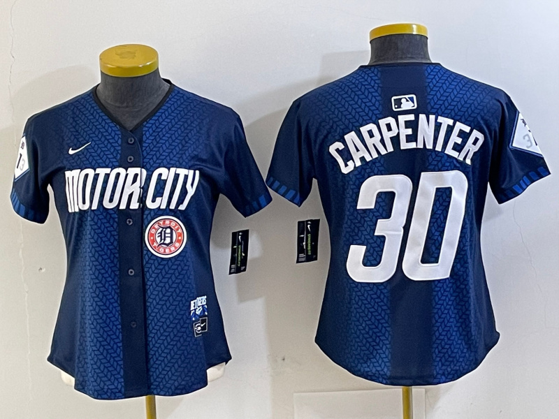 Women's Detroit Tigers #30 Kerry Carpenter 2024 Navy City Connect Cool Base Limited jerseys 1 Women's Detroit Tigers #30 Kerry Carpenter 2024 Navy City Connect Cool Base Limited jerseys 1