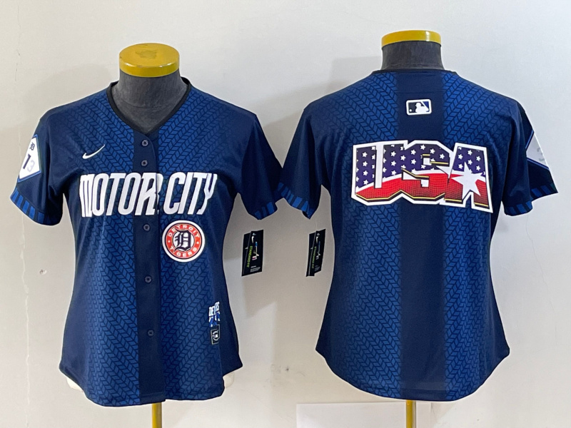 Women's Detroit Tigers Team Big Logo 2024 Navy City Connect Cool Base Limited Stitched Baseball Jersey(Run Small) 3 Women's Detroit Tigers Team Big Logo 2024 Navy City Connect Cool Base Limited Stitched Baseball Jersey(Run Small) 3