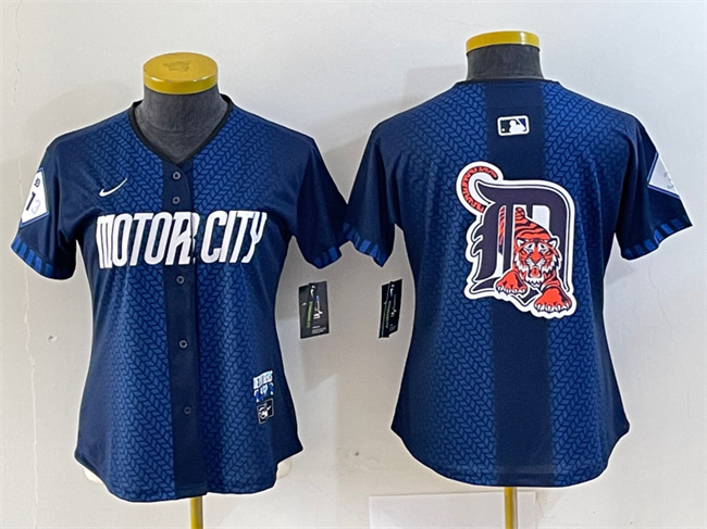 Women's Detroit Tigers Team Big Logo 2024 Navy City Connect Cool Base Limited Stitched Baseball Jersey(Run Small) Women's Detroit Tigers Team Big Logo 2024 Navy City Connect Cool Base Limited Stitched Baseball Jersey(Run Small)