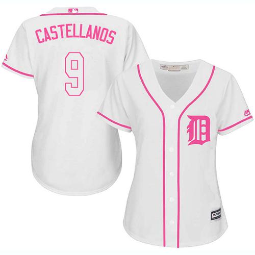 Tigers #9 Nick Castellanos White Pink Fashion Women's Stitched MLB Jersey Tigers #9 Nick Castellanos White Pink Fashion Women's Stitched MLB Jersey
