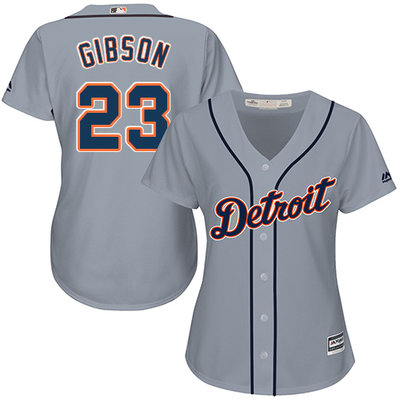 Tigers #23 Kirk Gibson Grey Road Women's Stitched MLB Jersey Tigers #23 Kirk Gibson Grey Road Women's Stitched MLB Jersey
