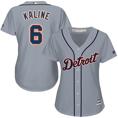 Tigers #6 Al Kaline Grey Road Women's Stitched MLB Jersey Tigers #6 Al Kaline Grey Road Women's Stitched MLB Jersey