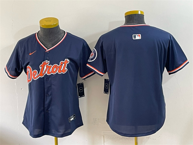 Women's Detroit Tigers Blank Navy 2026 Alternate Vapor Premier Limited Stitched Baseball Jersey(Run Small) Women's Detroit Tigers Blank Navy 2026 Alternate Vapor Premier Limited Stitched Baseball Jersey(Run Small)