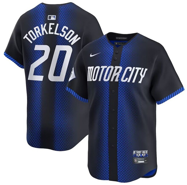 Youth Detroit Tigers #20 Spencer Torkelson 2024 Navy City Connect Cool Base Limited Stitched Baseball Jersey Youth Detroit Tigers #20 Spencer Torkelson 2024 Navy City Connect Cool Base Limited Stitched Baseball Jersey