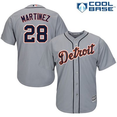 Tigers #28 J. D. Martinez Grey Cool Base Stitched Youth MLB Jersey Tigers #28 J. D. Martinez Grey Cool Base Stitched Youth MLB Jersey