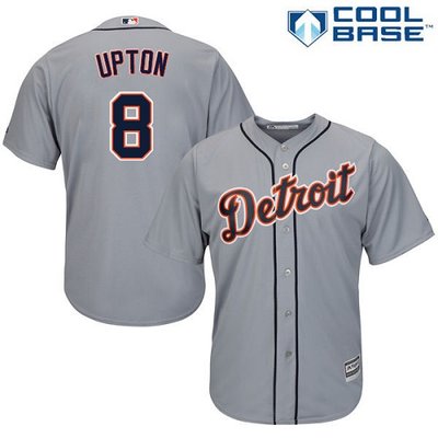 Tigers #8 Justin Upton Grey Cool Base Stitched Youth MLB Jersey Tigers #8 Justin Upton Grey Cool Base Stitched Youth MLB Jersey