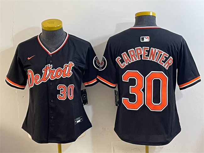 Youth Detroit Tigers #30 Kerry Carpenter Black 2026 Alternate Vapor Premier Limited Stitched Baseball Jersey Youth Detroit Tigers #30 Kerry Carpenter Black 2026 Alternate Vapor Premier Limited Stitched Baseball Jersey