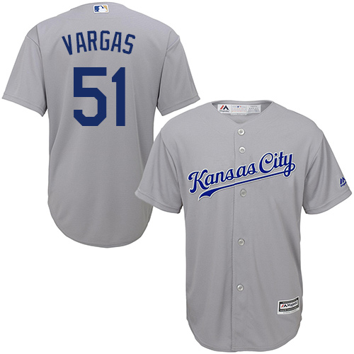 Royals #51 Jason Vargas Grey Cool Base Stitched Youth MLB Jersey Royals #51 Jason Vargas Grey Cool Base Stitched Youth MLB Jersey