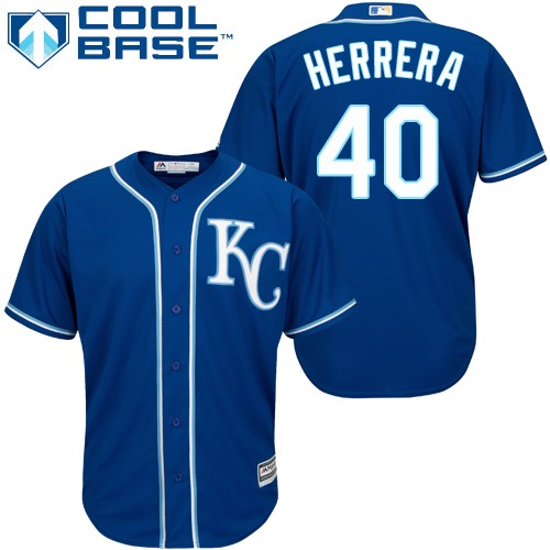 Royals #40 Kelvin Herrera Royal Blue Cool Base Stitched Youth MLB Jersey Royals #40 Kelvin Herrera Royal Blue Cool Base Stitched Youth MLB Jersey