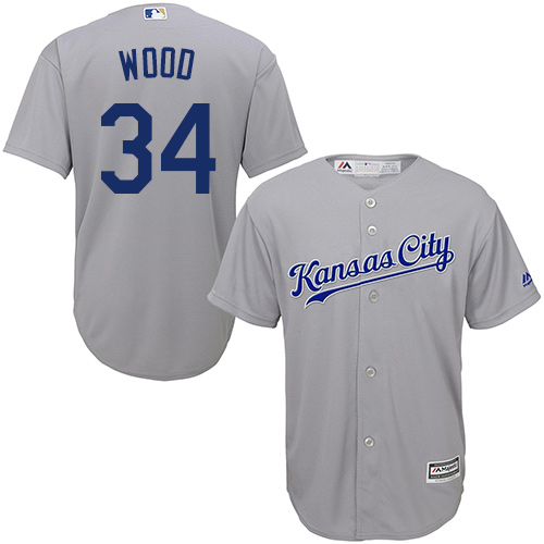 Royals #34 Travis Wood Grey Cool Base Stitched Youth MLB Jersey Royals #34 Travis Wood Grey Cool Base Stitched Youth MLB Jersey