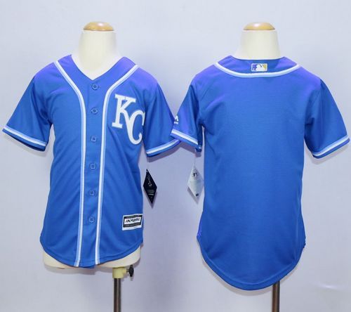 Royals Blank Blue Cool Base Stitched Youth MLB Jersey Royals Blank Blue Cool Base Stitched Youth MLB Jersey