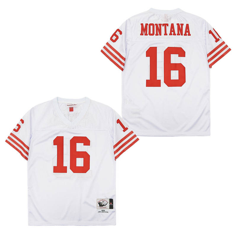 Mitchell And Ness 49ers #16 Joe Montana Men's Throwback Stitched NFL Jersey 5 Mitchell And Ness 49ers #16 Joe Montana Men's Throwback Stitched NFL Jersey 5