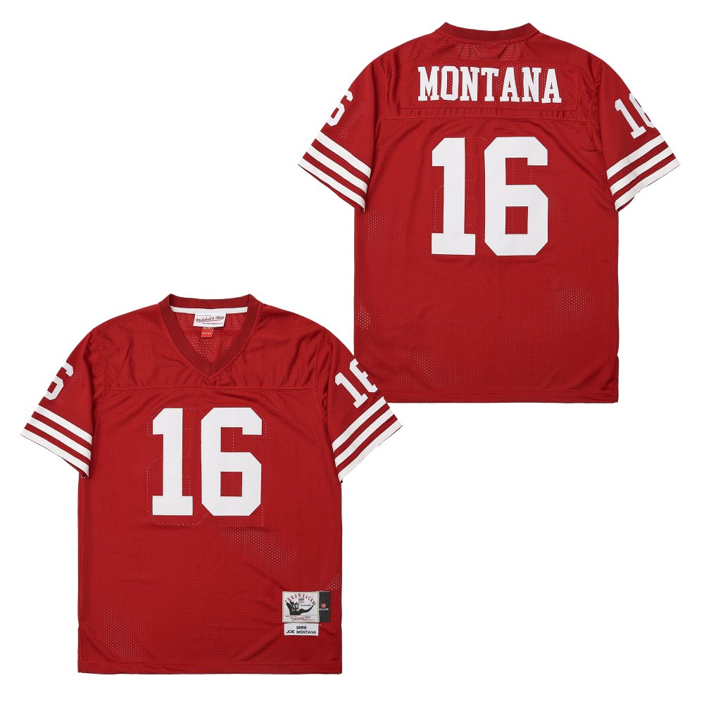 Mitchell And Ness 49ers #16 Joe Montana Men's Throwback Stitched NFL Jersey 3 Mitchell And Ness 49ers #16 Joe Montana Men's Throwback Stitched NFL Jersey 3