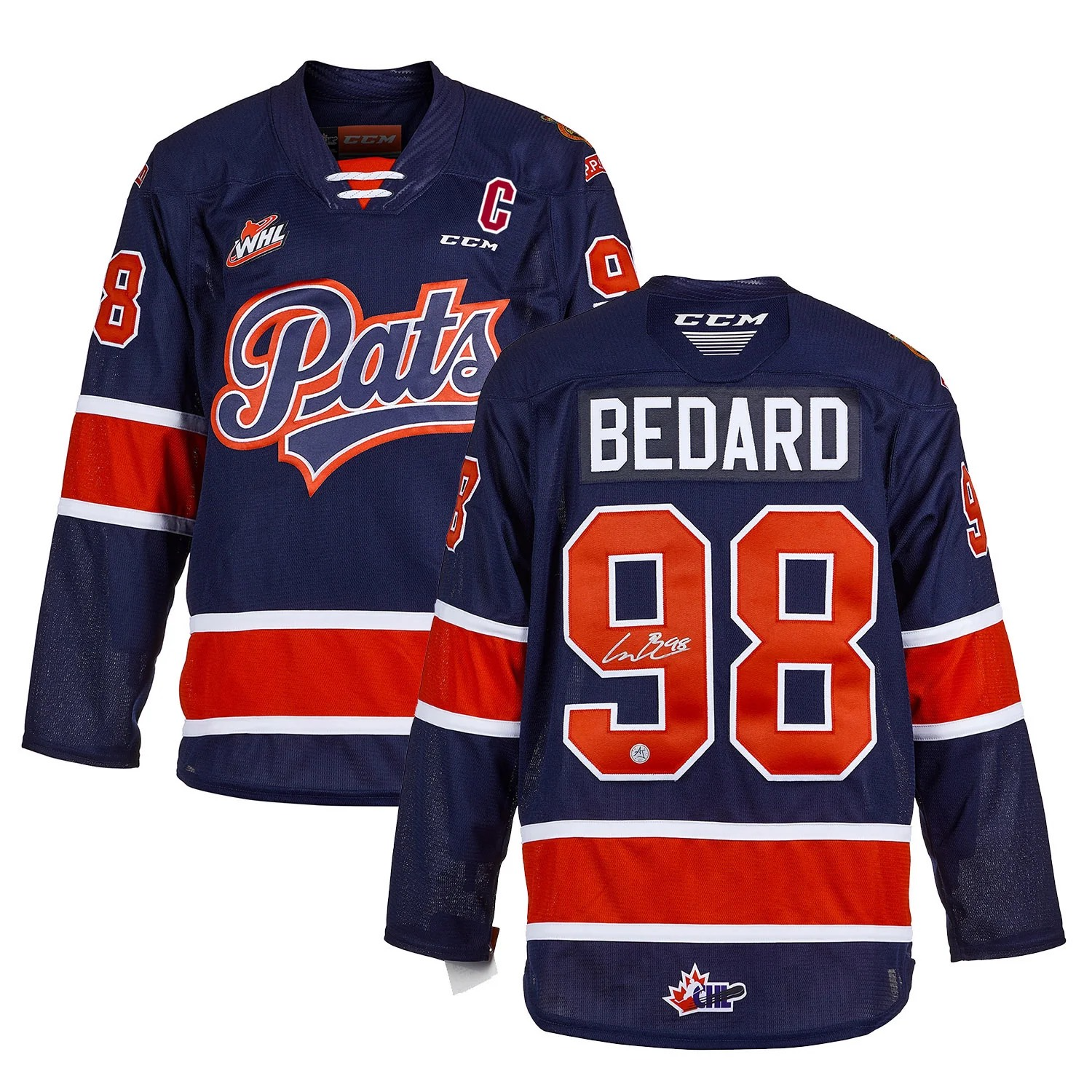 WHL Regina Pats Conner #98 Bedard jersey