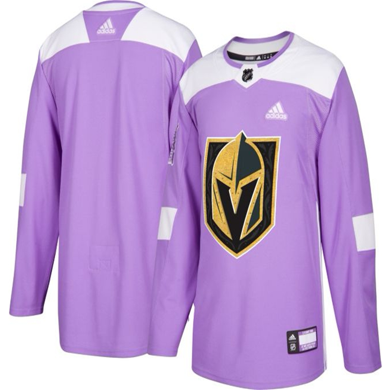 Vegas Golden Knights Purple Adidas Hockey Fights Cancer Custom Practice Jersey