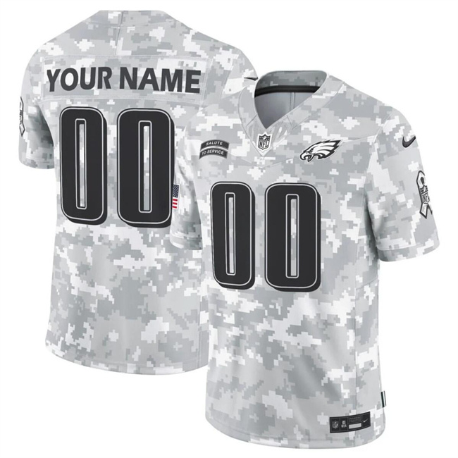 Men's Philadelphia Eagles Active Player Custom 2024 F.U.S.E Arctic Camo Salute To Service Limited Stitched Football Jersey Men's Philadelphia Eagles Active Player Custom 2024 F.U.S.E Arctic Camo Salute To Service Limited Stitched Football Jersey