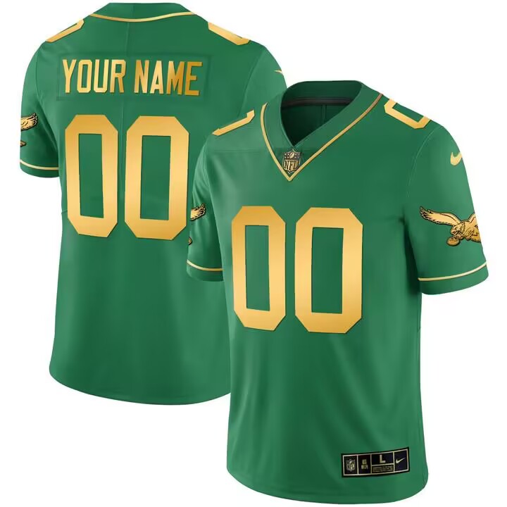 Customized Men's Philadelphia Eagles Vapor Untouchable Limited GREEN JerseyS 1 Customized Men's Philadelphia Eagles Vapor Untouchable Limited GREEN JerseyS 1