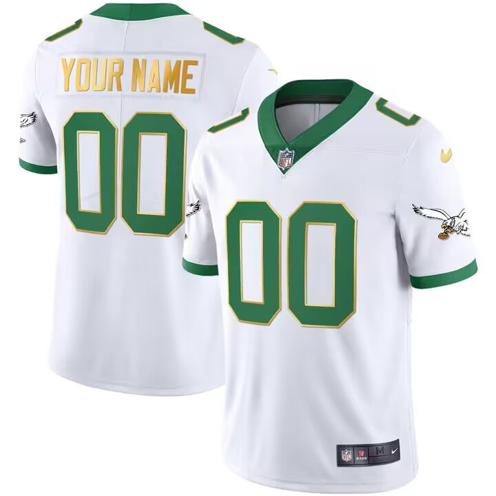 Customized Men's Philadelphia Eagles Vapor Untouchable Limited white Jersey Customized Men's Philadelphia Eagles Vapor Untouchable Limited white Jersey