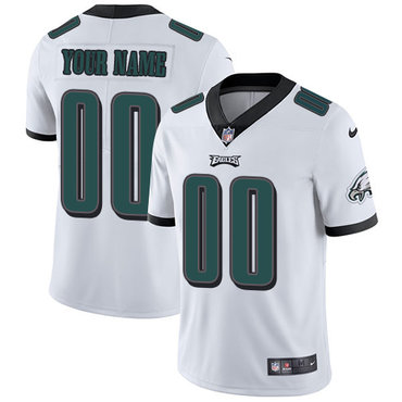 Mens Custom Nike NFL Philadelphia Eagles Vapor Untouchable White Jersey