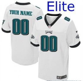 Nike Philadelphia Eagles Customized Elite White Jerseys Nike Philadelphia Eagles Customized Elite White Jerseys