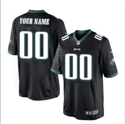 Men's Nike Philadelphia Eagles Customized Limited Black Alternate NFL Jersey