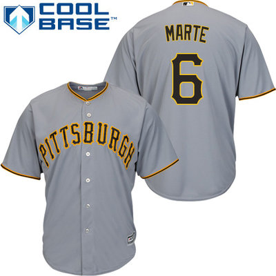 Pirates #6 Starling Marte Grey Cool Base Stitched Youth MLB Jersey Pirates #6 Starling Marte Grey Cool Base Stitched Youth MLB Jersey