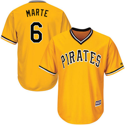 Pirates #6 Starling Marte Gold Cool Base Stitched Youth MLB Jersey Pirates #6 Starling Marte Gold Cool Base Stitched Youth MLB Jersey