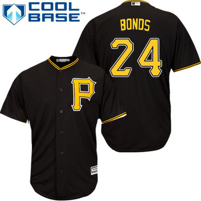 Pirates #24 Barry Bonds Black Cool Base Stitched Youth MLB Jersey Pirates #24 Barry Bonds Black Cool Base Stitched Youth MLB Jersey