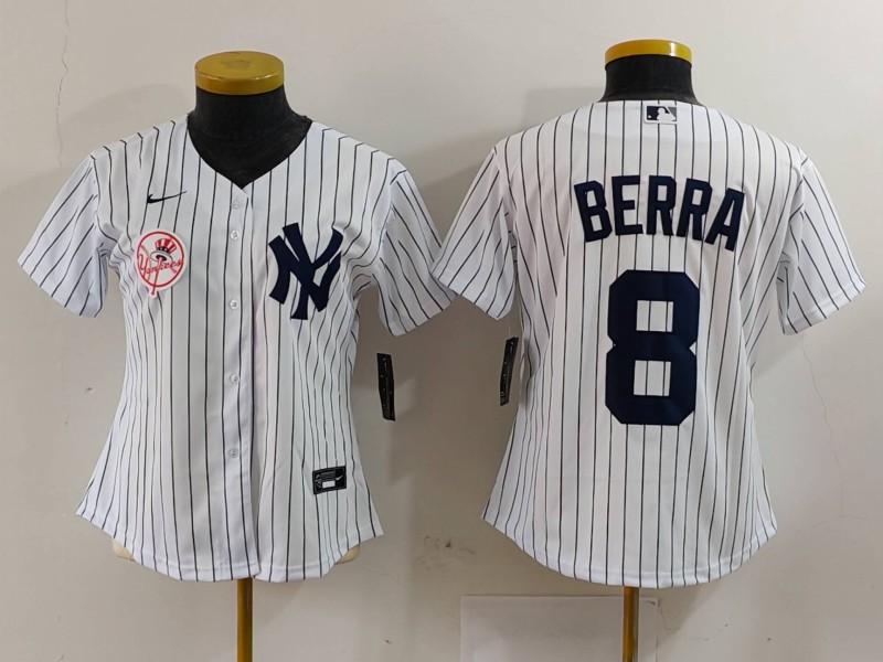 Women's New York Yankees #8 Barra Grey White Team Cool Base Stitched Jersey(Run Small) Women's New York Yankees #8 Barra Grey White Team Cool Base Stitched Jersey(Run Small)