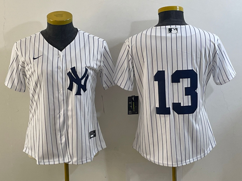 Women's New York Yankees #13 Alex Rodriguez White Cool Base Stitched Jersey(Run Small) Women's New York Yankees #13 Alex Rodriguez White Cool Base Stitched Jersey(Run Small)