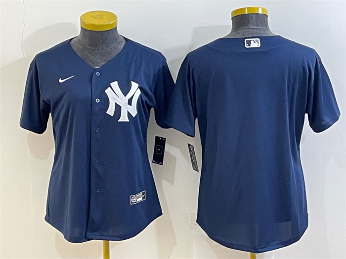 Women's New York Yankees Blank Navy Stitched Baseball Jersey(Run Small) Women's New York Yankees Blank Navy Stitched Baseball Jersey(Run Small)
