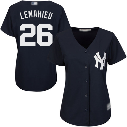 Yankees #26 DJ LeMahieu Navy Blue Alternate Women's Stitched Baseball Jersey Yankees #26 DJ LeMahieu Navy Blue Alternate Women's Stitched Baseball Jersey