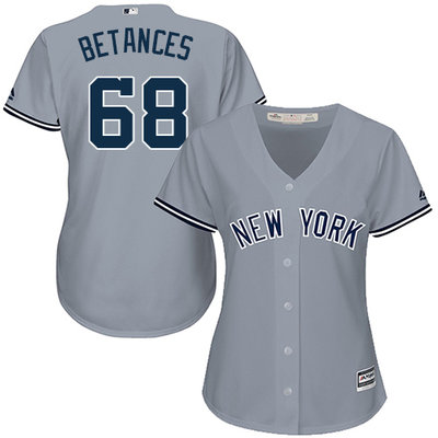 Yankees #68 Dellin Betances Grey Road Women's Stitched MLB Jersey Yankees #68 Dellin Betances Grey Road Women's Stitched MLB Jersey