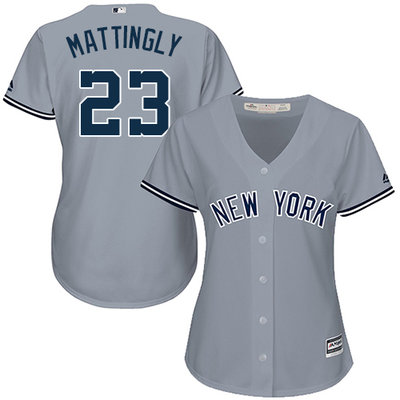 Yankees #23 Don Mattingly Grey Road Women's Stitched MLB Jersey Yankees #23 Don Mattingly Grey Road Women's Stitched MLB Jersey