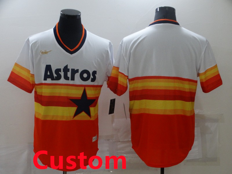 Custom Men's Astros Multi Color Nike Cooperstown Collection Jersey Custom Men's Astros Multi Color Nike Cooperstown Collection Jersey