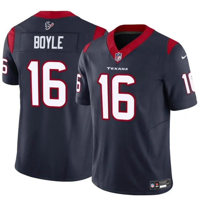 Youth Houston Texans #16 Tim Boyle Navy 2024 Vapor F.U.S.E. Limited Stitched Football Jersey Youth Houston Texans #16 Tim Boyle Navy 2024 Vapor F.U.S.E. Limited Stitched Football Jersey