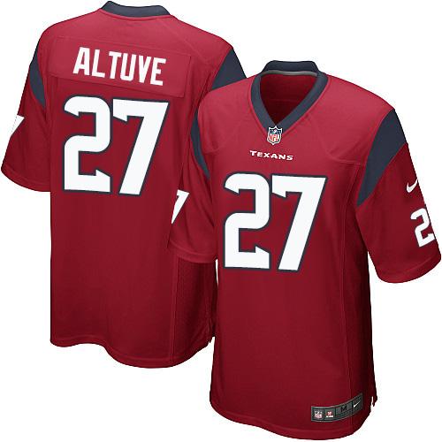 Nike Texans #27 Jose Altuve Red Alternate Youth Stitched NFL Elite Jersey Nike Texans #27 Jose Altuve Red Alternate Youth Stitched NFL Elite Jersey