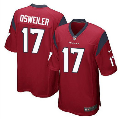 Nike Texans #17 Brock Osweiler Red Alternate Youth Stitched NFL Elite Jersey Nike Texans #17 Brock Osweiler Red Alternate Youth Stitched NFL Elite Jersey
