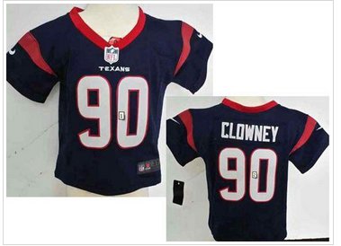 Toddler NEW Texans #90 Jadeveon Clowney Navy Blue Team Color Stitched NFL Elite Jersey