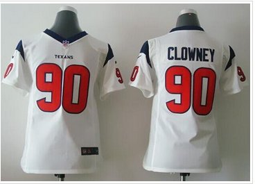 Youth NEW Texans #90 Jadeveon Clowney White NFL Elite Jersey