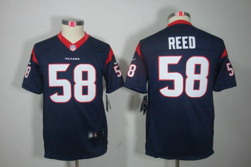 Youth NEW Houston Texans 58 Reed Blue Jerseys Youth NEW Houston Texans 58 Reed Blue Jerseys