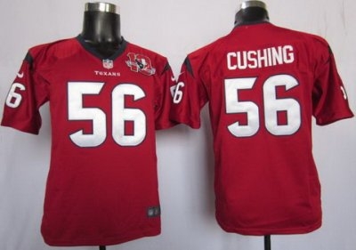 Youth NEW NFL Houston Texans 56 Brian Cushing Red jerseys W 10TH Patch Youth NEW NFL Houston Texans 56 Brian Cushing Red jerseys W 10TH Patch