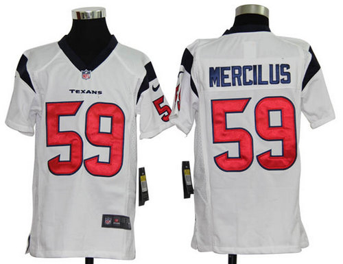 Youth Nike NFL Houston Texans 59 Whitney Mercilus White jerseys