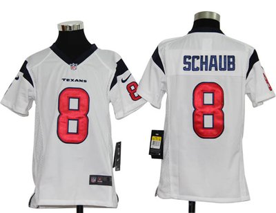 Youth Nike NFL Houston Texans 8 Matt Schaub White jerseys