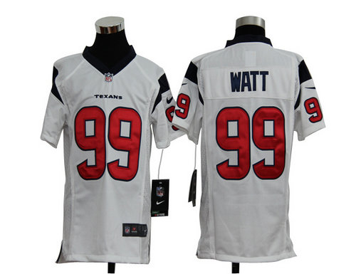 Youth Nike NFL Houston Texans 99 J.J. Watt White jerseys